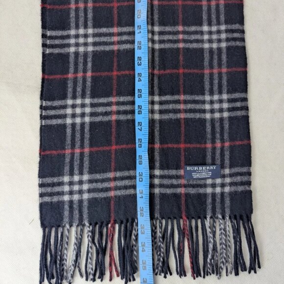Authentic Pre-Owned Burberry Lambswool Scarf Blue – Unisex Check – Premium Wrap - Picture 6 of 7